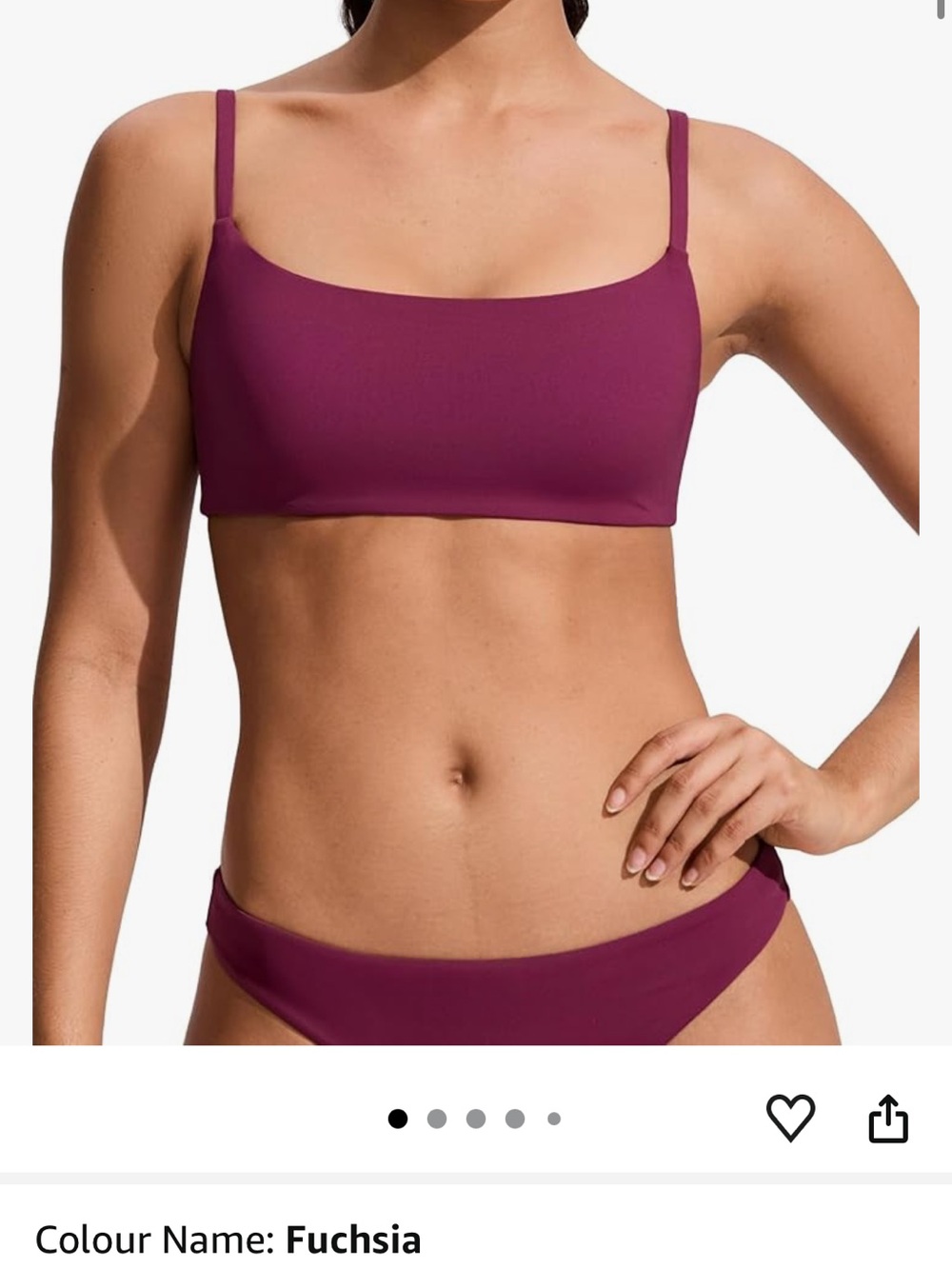 Plum Square Neck Bikini Top